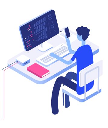 Pessoa programando sozinho